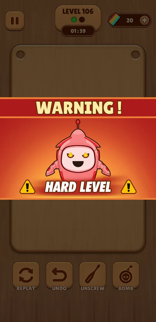 Difficulty feedback / hard level