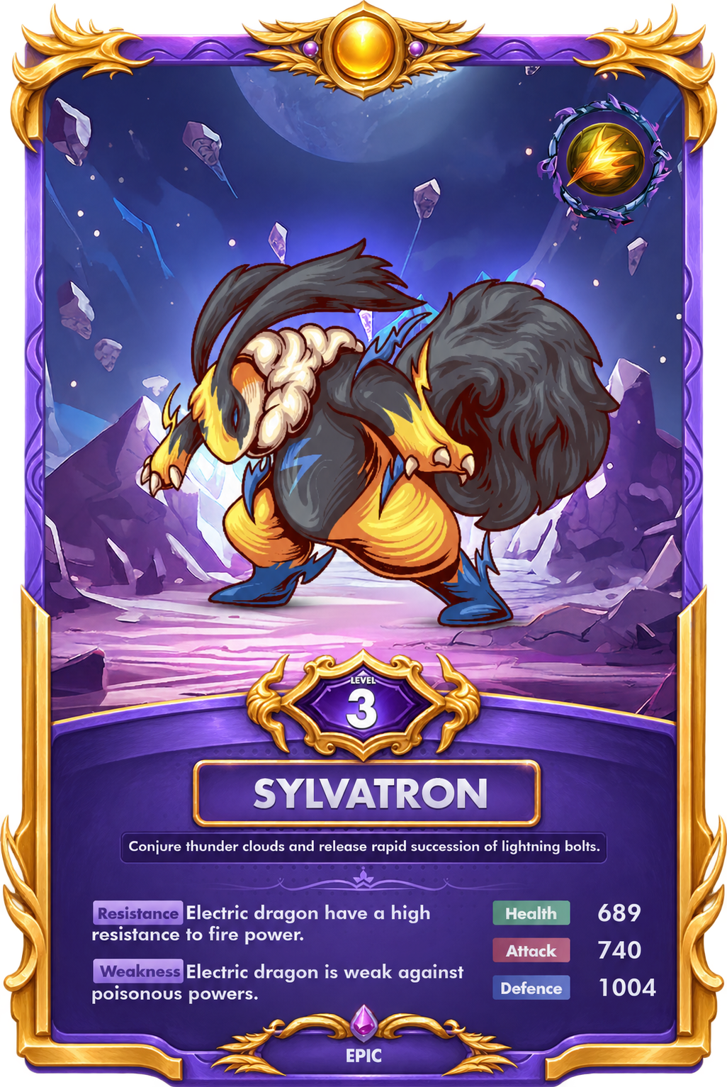 Pikamoon Epic creature card